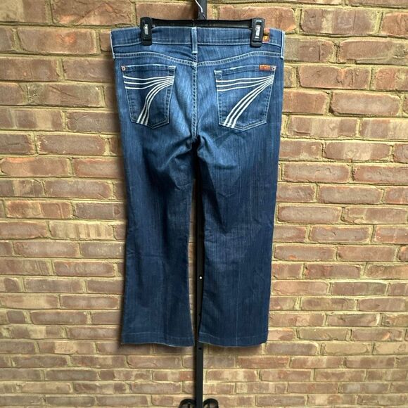 7 For All Mankind Women’s Dojo Low Rise Wide Leg Jeans Size 32 - Picture 4 of 7